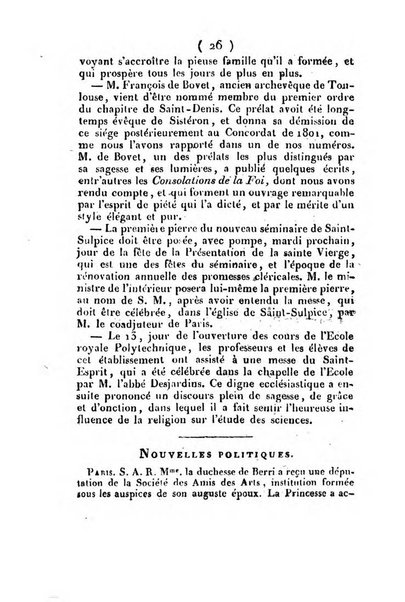 L'ami de la religion et du roi journal ecclesiastique, politique et litteraire