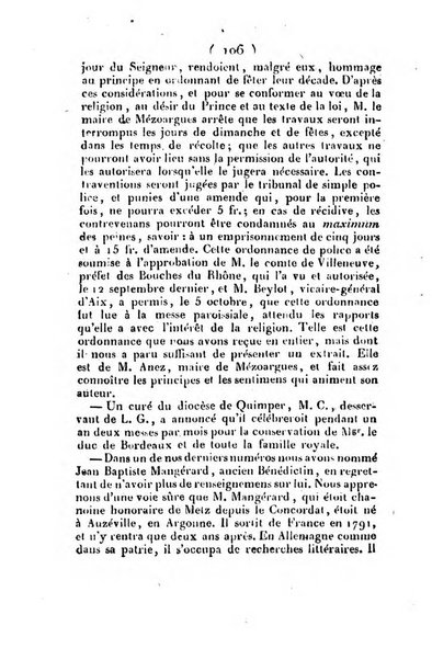 L'ami de la religion et du roi journal ecclesiastique, politique et litteraire