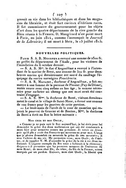 L'ami de la religion et du roi journal ecclesiastique, politique et litteraire