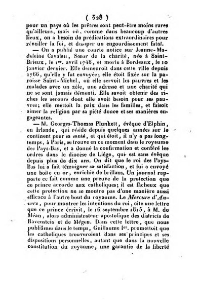 L'ami de la religion et du roi journal ecclesiastique, politique et litteraire