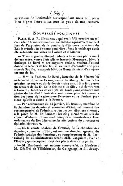 L'ami de la religion et du roi journal ecclesiastique, politique et litteraire