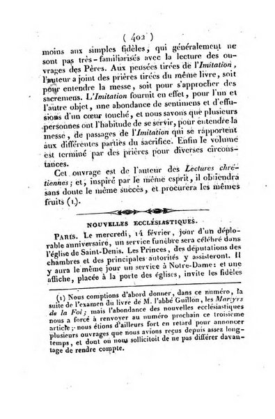 L'ami de la religion et du roi journal ecclesiastique, politique et litteraire