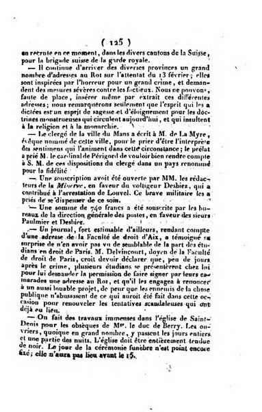 L'ami de la religion et du roi journal ecclesiastique, politique et litteraire