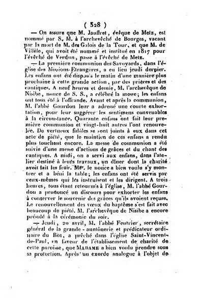 L'ami de la religion et du roi journal ecclesiastique, politique et litteraire