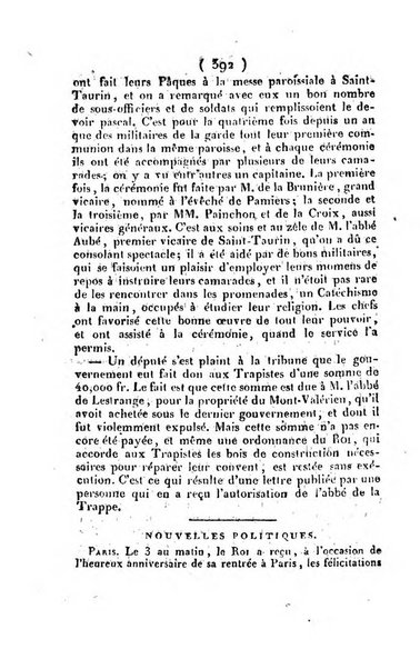 L'ami de la religion et du roi journal ecclesiastique, politique et litteraire