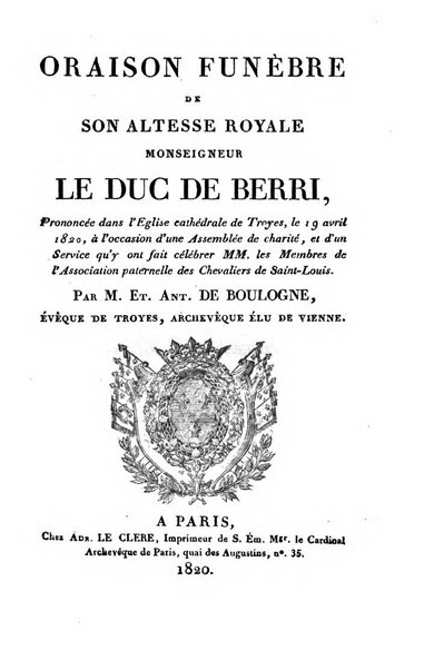 L'ami de la religion et du roi journal ecclesiastique, politique et litteraire