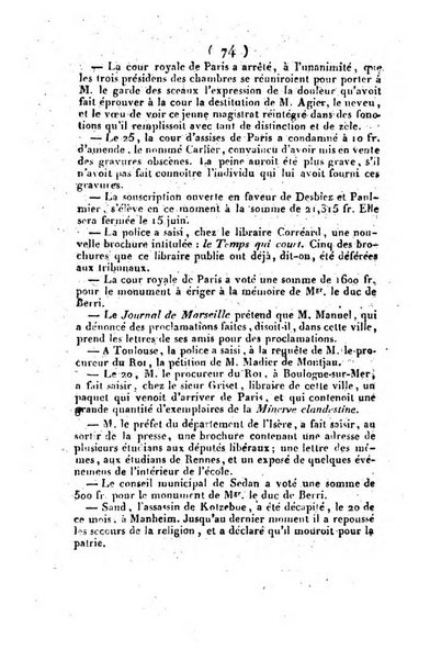 L'ami de la religion et du roi journal ecclesiastique, politique et litteraire