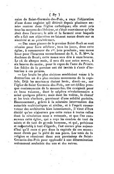 L'ami de la religion et du roi journal ecclesiastique, politique et litteraire