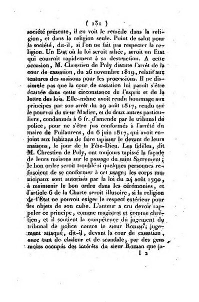 L'ami de la religion et du roi journal ecclesiastique, politique et litteraire