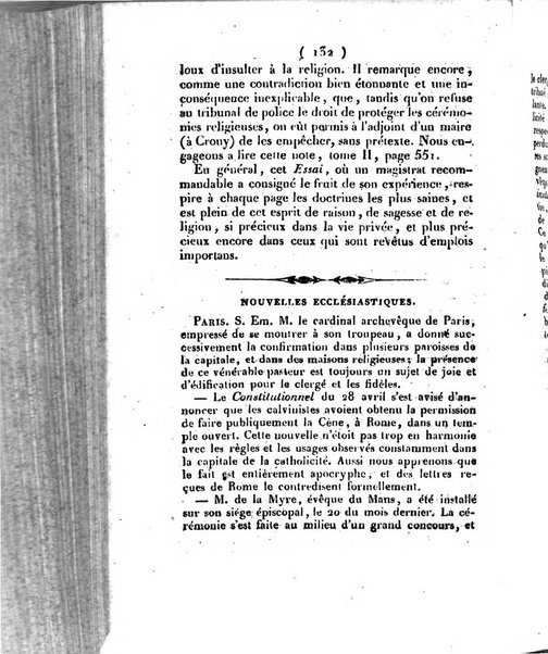 L'ami de la religion et du roi journal ecclesiastique, politique et litteraire