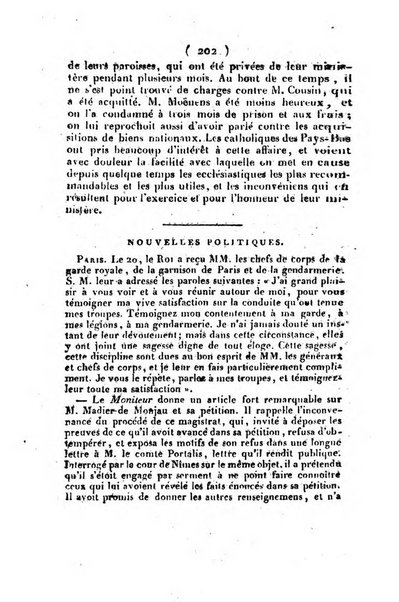 L'ami de la religion et du roi journal ecclesiastique, politique et litteraire