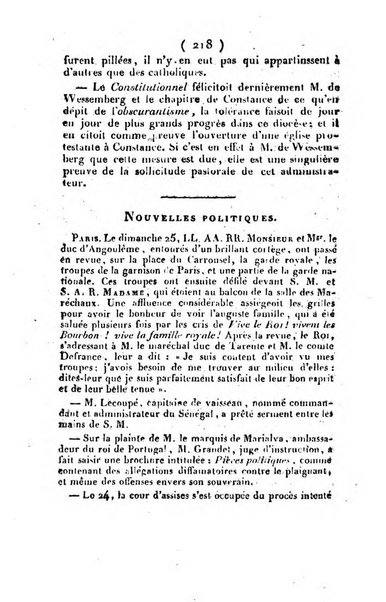 L'ami de la religion et du roi journal ecclesiastique, politique et litteraire