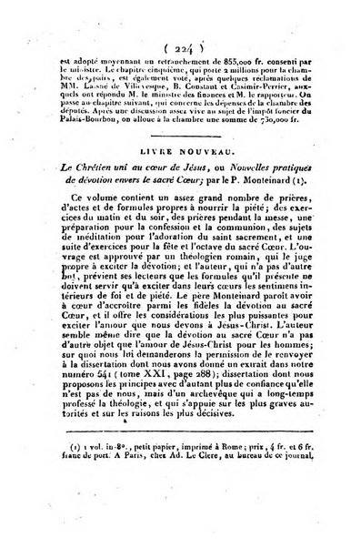 L'ami de la religion et du roi journal ecclesiastique, politique et litteraire