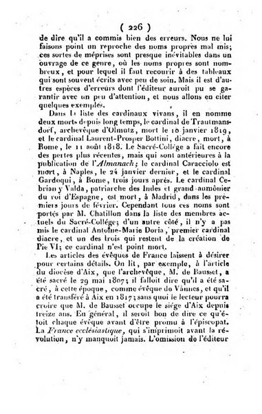 L'ami de la religion et du roi journal ecclesiastique, politique et litteraire