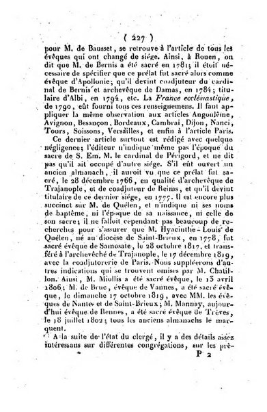 L'ami de la religion et du roi journal ecclesiastique, politique et litteraire