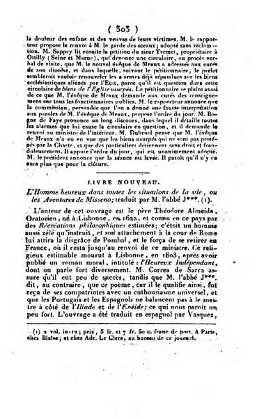 L'ami de la religion et du roi journal ecclesiastique, politique et litteraire