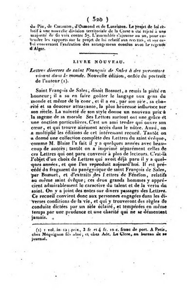 L'ami de la religion et du roi journal ecclesiastique, politique et litteraire