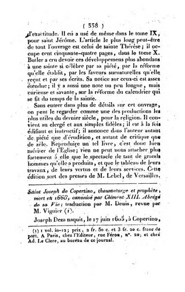 L'ami de la religion et du roi journal ecclesiastique, politique et litteraire