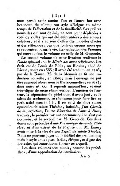 L'ami de la religion et du roi journal ecclesiastique, politique et litteraire