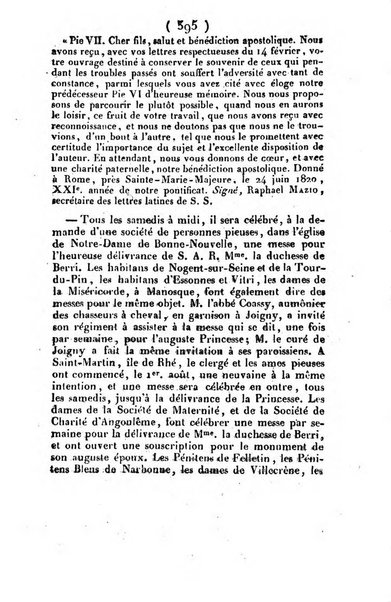 L'ami de la religion et du roi journal ecclesiastique, politique et litteraire