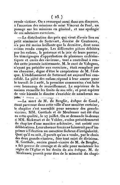 L'ami de la religion et du roi journal ecclesiastique, politique et litteraire