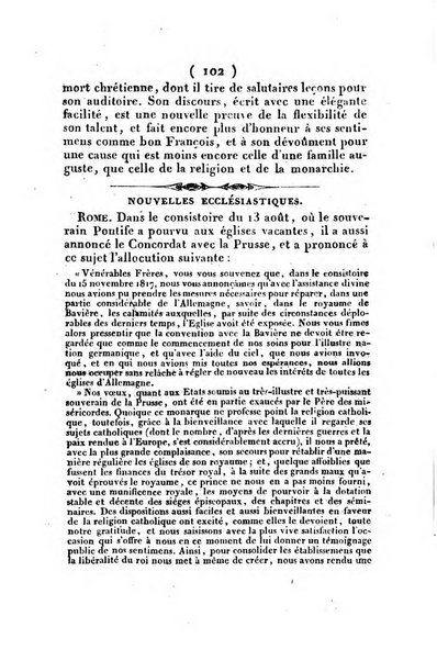 L'ami de la religion et du roi journal ecclesiastique, politique et litteraire