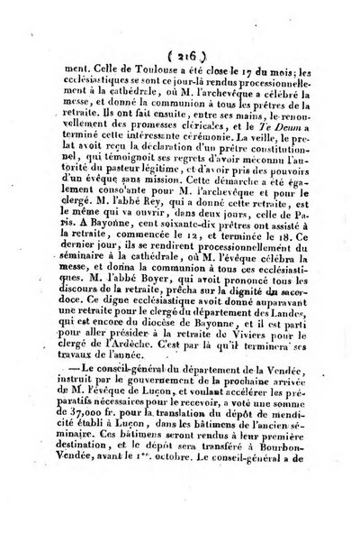 L'ami de la religion et du roi journal ecclesiastique, politique et litteraire