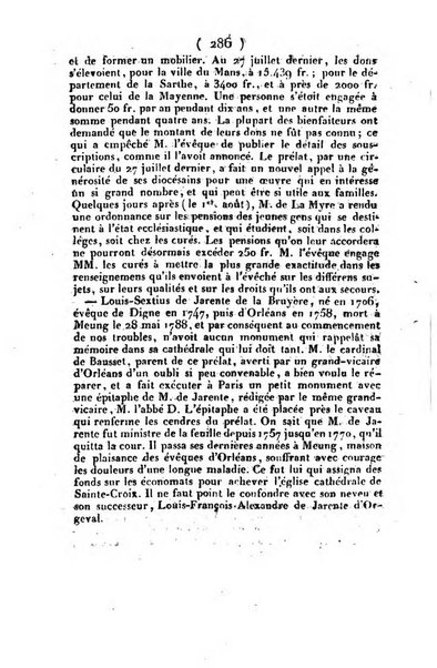 L'ami de la religion et du roi journal ecclesiastique, politique et litteraire