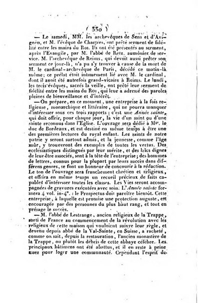 L'ami de la religion et du roi journal ecclesiastique, politique et litteraire