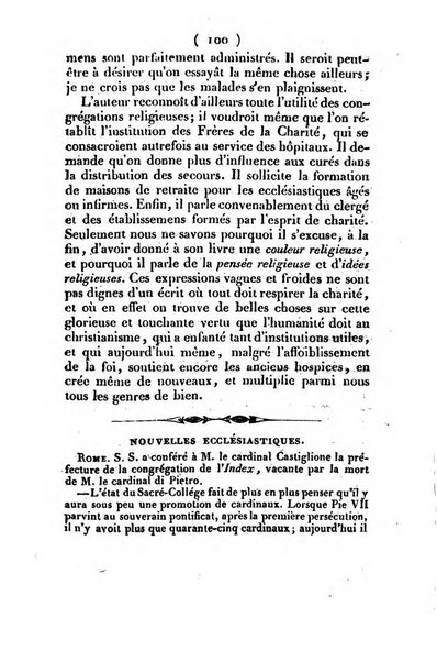 L'ami de la religion et du roi journal ecclesiastique, politique et litteraire