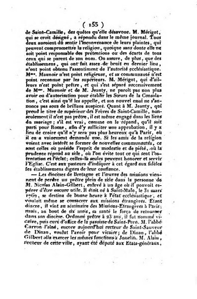 L'ami de la religion et du roi journal ecclesiastique, politique et litteraire