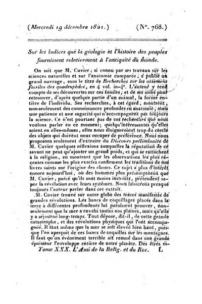 L'ami de la religion et du roi journal ecclesiastique, politique et litteraire