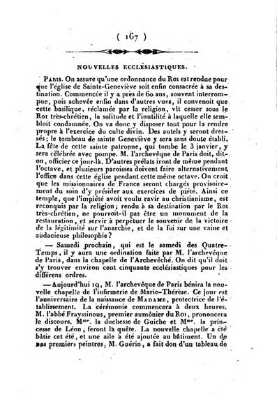 L'ami de la religion et du roi journal ecclesiastique, politique et litteraire