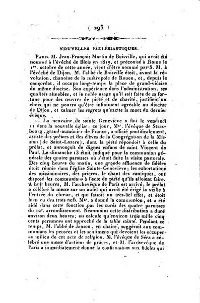 L'ami de la religion et du roi journal ecclesiastique, politique et litteraire