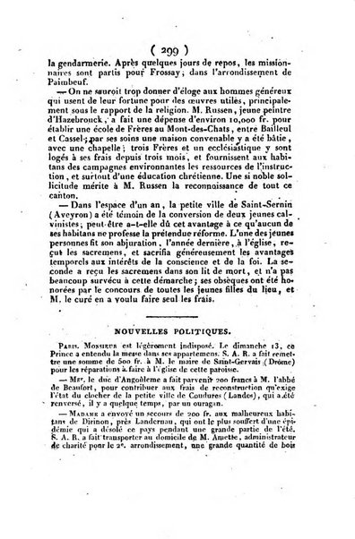 L'ami de la religion et du roi journal ecclesiastique, politique et litteraire