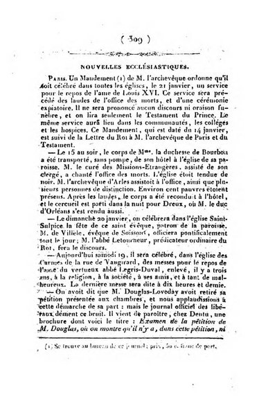 L'ami de la religion et du roi journal ecclesiastique, politique et litteraire