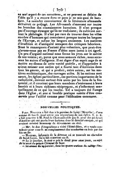 L'ami de la religion et du roi journal ecclesiastique, politique et litteraire