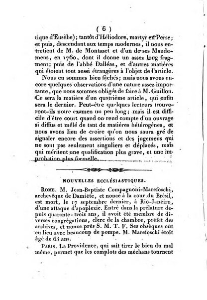 L'ami de la religion et du roi journal ecclesiastique, politique et litteraire