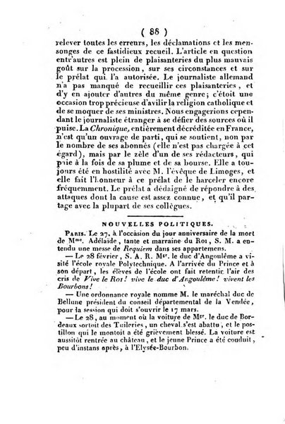 L'ami de la religion et du roi journal ecclesiastique, politique et litteraire