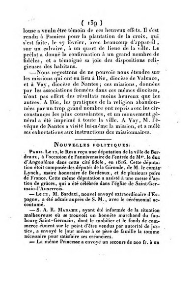 L'ami de la religion et du roi journal ecclesiastique, politique et litteraire