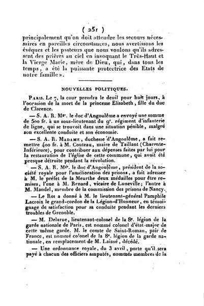 L'ami de la religion et du roi journal ecclesiastique, politique et litteraire