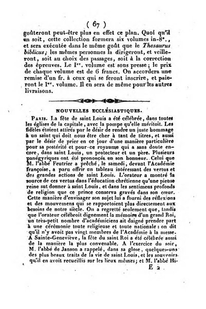 L'ami de la religion et du roi journal ecclesiastique, politique et litteraire