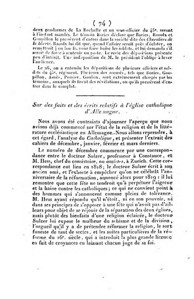 L'ami de la religion et du roi journal ecclesiastique, politique et litteraire