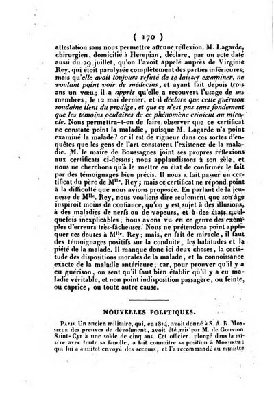 L'ami de la religion et du roi journal ecclesiastique, politique et litteraire