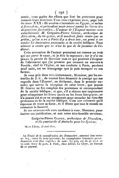 L'ami de la religion et du roi journal ecclesiastique, politique et litteraire