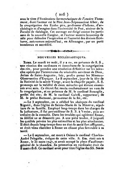 L'ami de la religion et du roi journal ecclesiastique, politique et litteraire