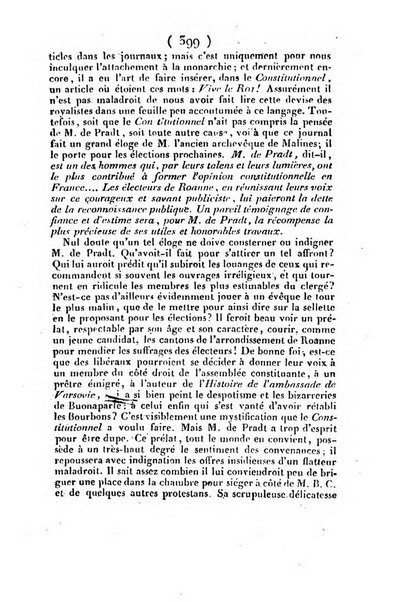 L'ami de la religion et du roi journal ecclesiastique, politique et litteraire