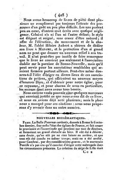 L'ami de la religion et du roi journal ecclesiastique, politique et litteraire