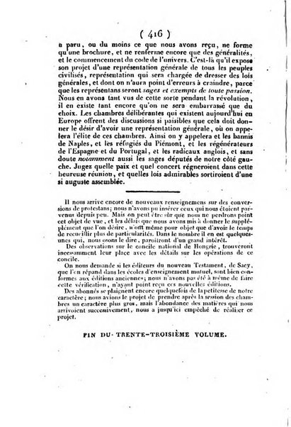 L'ami de la religion et du roi journal ecclesiastique, politique et litteraire