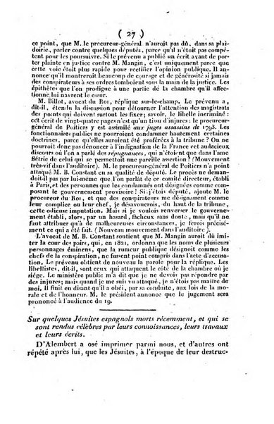 L'ami de la religion et du roi journal ecclesiastique, politique et litteraire